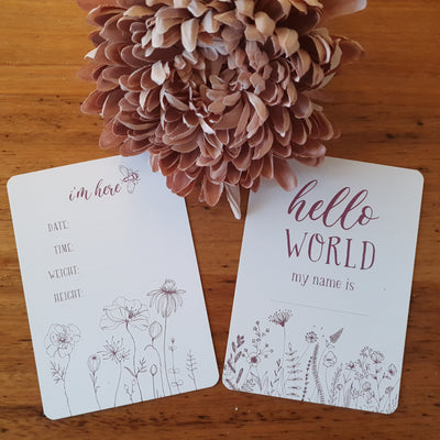 Baby Milestone Cards - Wild Flower