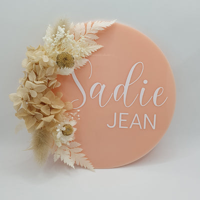 Personalised Plaques with Preserved Flowers